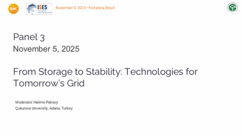 Presentation of Prof. Halime Paksoy: Thermal Energy Storage