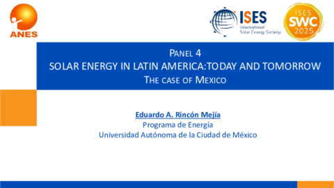 Presentation of Eduardo Rincón Mejía (ANES Mexico)